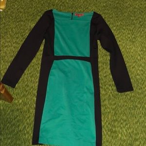 Color block 3/4 sleeve jersey dress